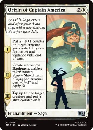 Image of Origin of Captain America (MSC-605) - Commander: Marvel Super Heroes