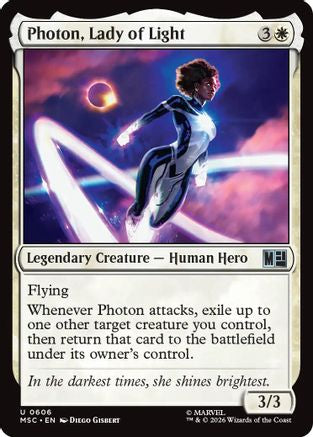 Image of Photon, Lady of Light (MSC-606) - Commander: Marvel Super Heroes Foil