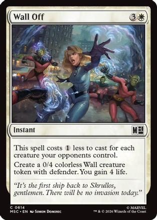 Image of Wall Off (MSC-614) - Commander: Marvel Super Heroes Foil