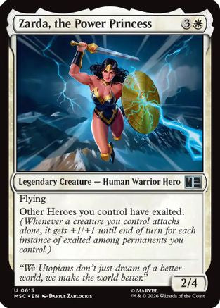 Image of Zarda, the Power Princess (MSC-615) - Commander: Marvel Super Heroes Foil