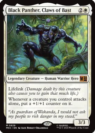 Image of Black Panther, Claws of Bast (MSC-829) - Commander: Marvel Super Heroes