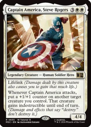 Image of Captain America, Steve Rogers (MSC-835) - Commander: Marvel Super Heroes