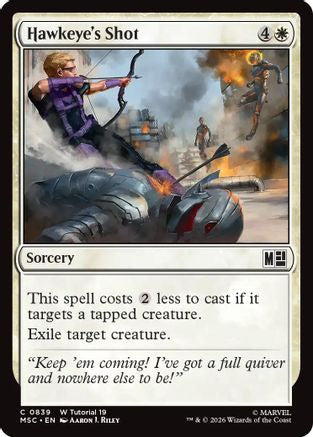 Image of Hawkeye's Shot (MSC-839) - Commander: Marvel Super Heroes
