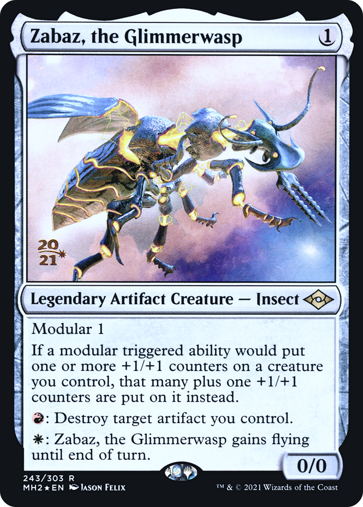 Image of Zabaz, the Glimmerwasp [Modern Horizons 2 Prerelease Promos]
