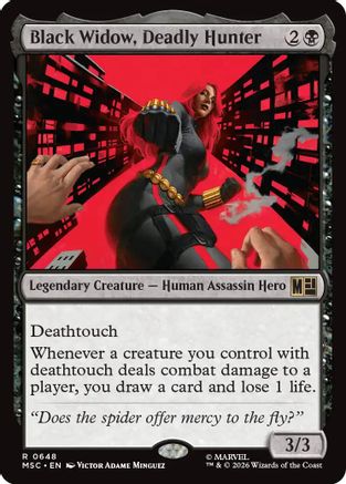 Image of Black Widow, Deadly Hunter (MSC-648) - Commander: Marvel Super Heroes Foil