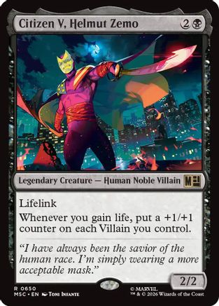 Image of Citizen V, Helmut Zemo (MSC-650) - Commander: Marvel Super Heroes