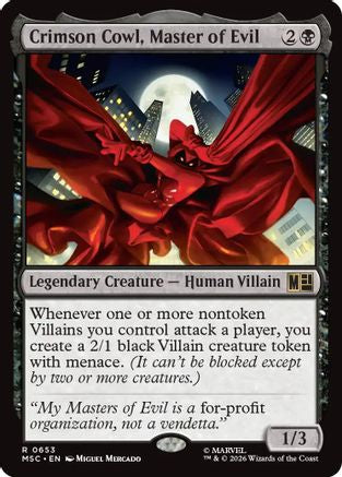 Image of Crimson Cowl, Master of Evil (MSC-653) - Commander: Marvel Super Heroes