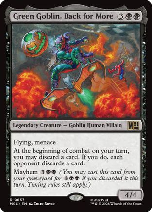 Image of Green Goblin, Back for More (MSC-657) - Commander: Marvel Super Heroes