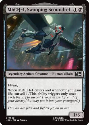 Image of MACH-1, Swooping Scoundrel (MSC-662) - Commander: Marvel Super Heroes Foil