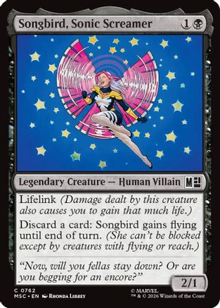Image of Songbird, Sonic Screamer (MSC-762) - Commander: Marvel Super Heroes Foil