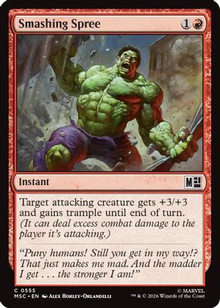 Image of Smashing Spree (MSC-555) - Commander: Marvel Super Heroes Foil