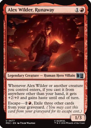 Image of Alex Wilder, Runaway (MSC-677) - Commander: Marvel Super Heroes Foil