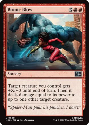 Image of Bionic Blow (MSC-680) - Commander: Marvel Super Heroes Foil