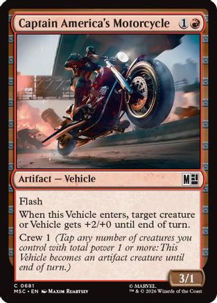 Image of Captain America's Motorcycle (MSC-681) - Commander: Marvel Super Heroes