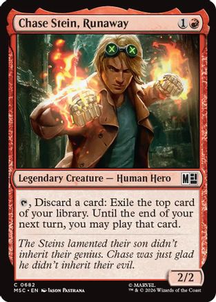 Image of Chase Stein, Runaway (MSC-682) - Commander: Marvel Super Heroes Foil