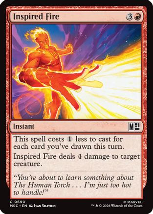 Image of Inspired Fire (MSC-690) - Commander: Marvel Super Heroes Foil