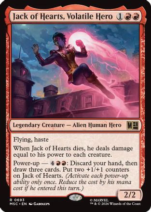 Image of Jack of Hearts, Volatile Hero (MSC-693) - Commander: Marvel Super Heroes