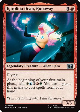 Image of Karolina Dean, Runaway (MSC-694) - Commander: Marvel Super Heroes Foil