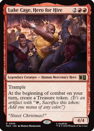 Image of Luke Cage, Hero for Hire (MSC-696) - Commander: Marvel Super Heroes Foil