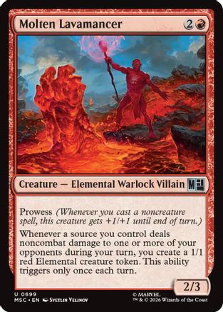 Image of Molten Lavamancer (MSC-699) - Commander: Marvel Super Heroes Foil