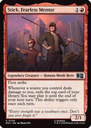 Image of Stick, Fearless Mentor (MSC-706) - Commander: Marvel Super Heroes