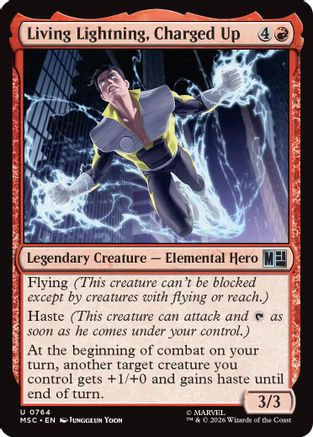 Image of Living Lightning, Charged Up (MSC-764) - Commander: Marvel Super Heroes