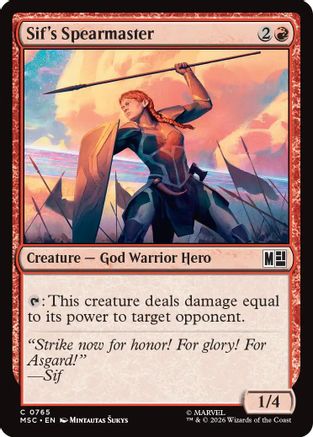 Image of Sif's Spearmaster (MSC-765) - Commander: Marvel Super Heroes Foil