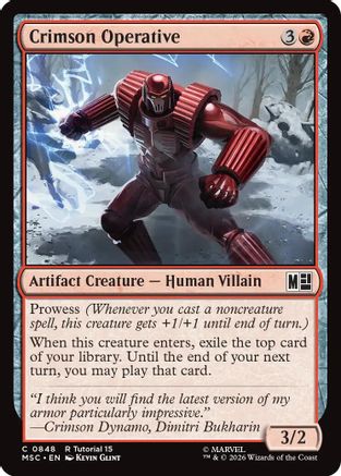 Image of Crimson Operative (MSC-848) - Commander: Marvel Super Heroes