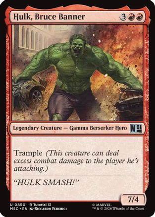 Image of Hulk, Bruce Banner (MSC-850) - Commander: Marvel Super Heroes