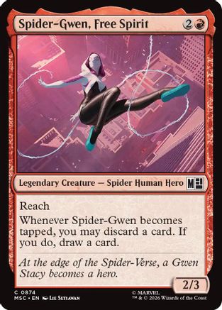 Image of Spider-Gwen, Free Spirit (MSC-874) - Commander: Marvel Super Heroes Foil
