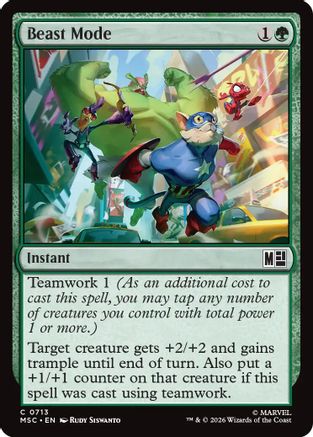 Image of Beast Mode (MSC-713) - Commander: Marvel Super Heroes Foil