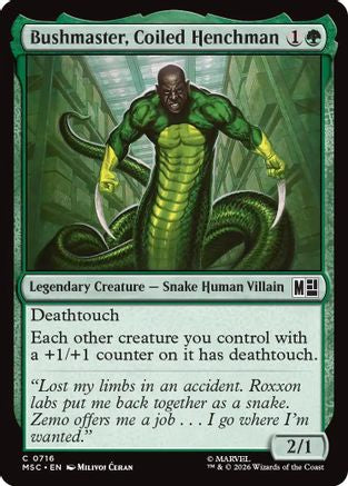 Image of Bushmaster, Coiled Henchman (MSC-716) - Commander: Marvel Super Heroes