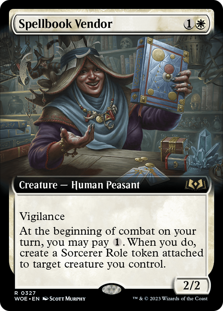 Image of Spellbook Vendor (Extended Art) [Wilds of Eldraine]