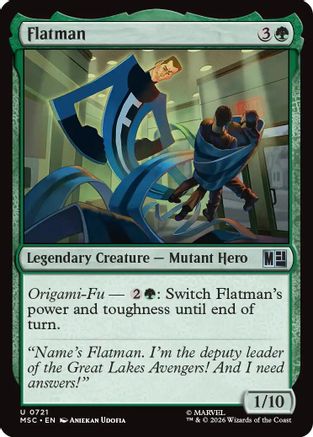 Image of Flatman (MSC-721) - Commander: Marvel Super Heroes Foil