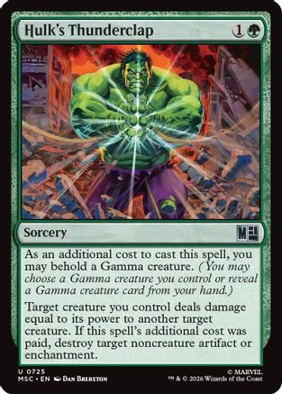 Image of Hulk's Thunderclap (MSC-725) - Commander: Marvel Super Heroes Foil