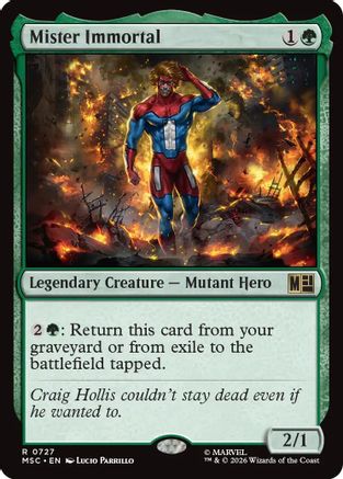 Image of Mister Immortal (MSC-727) - Commander: Marvel Super Heroes
