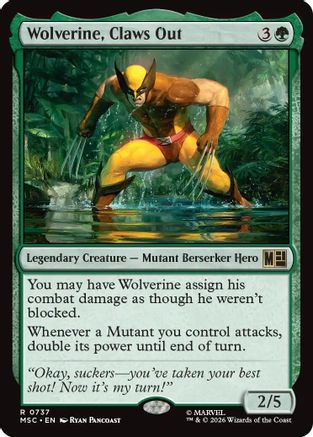 Image of Wolverine, Claws Out (MSC-737) - Commander: Marvel Super Heroes Foil