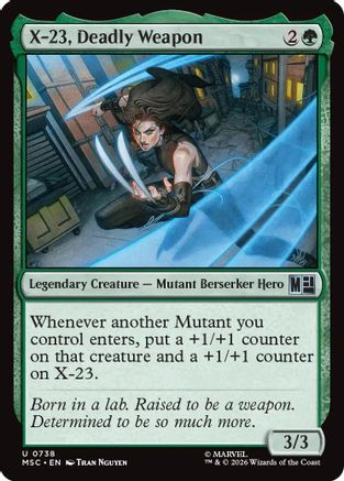Image of X-23, Deadly Weapon (MSC-738) - Commander: Marvel Super Heroes
