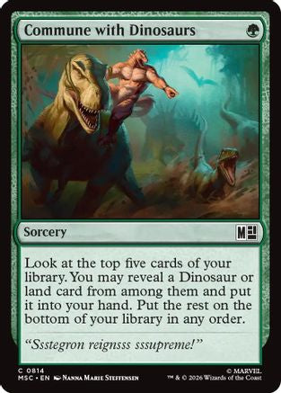 Image of Commune with Dinosaurs (MSC-814) - Commander: Marvel Super Heroes Foil
