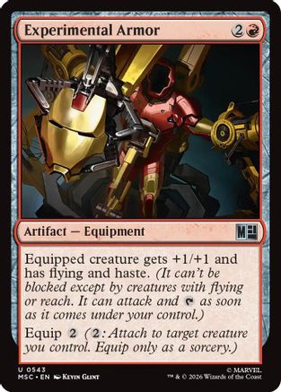 Image of Experimental Armor (MSC-543) - Commander: Marvel Super Heroes Foil