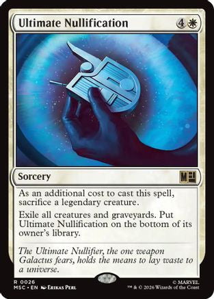 Image of Ultimate Nullification (Surge Foil) (MSC-026) - Commander: Marvel Super Heroes Foil