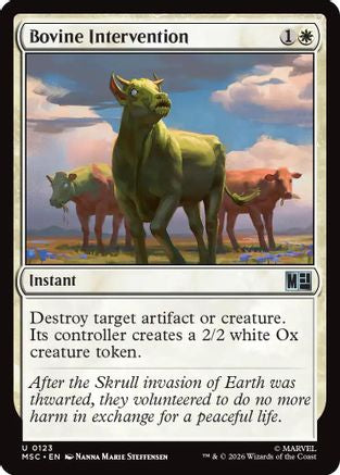 Image of Bovine Intervention (Surge Foil) (MSC-123) - Commander: Marvel Super Heroes Foil