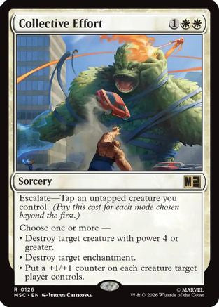 Image of Collective Effort (Surge Foil) (MSC-126) - Commander: Marvel Super Heroes Foil