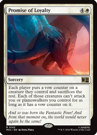 Image of Promise of Loyalty (MSC-142) - Commander: Marvel Super Heroes