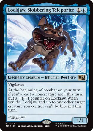 Image of Lockjaw, Slobbering Teleporter (Surge Foil) (MSC-036) - Commander: Marvel Super Heroes Foil