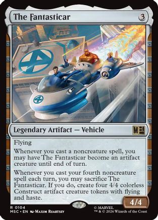 Image of The Fantasticar (Surge Foil) (MSC-104) - Commander: Marvel Super Heroes Foil