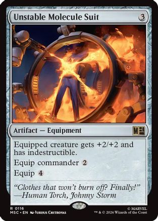 Image of Unstable Molecule Suit (Surge Foil) (MSC-116) - Commander: Marvel Super Heroes Foil