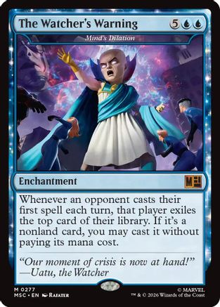 Image of The Watcher's Warning - Mind's Dilation (Surge Foil) (MSC-277) - Commander: Marvel Super Heroes Foil