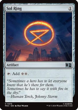 Image of Sol Ring (0212) (Surge Foil) (MSC-212) - Commander: Marvel Super Heroes Foil