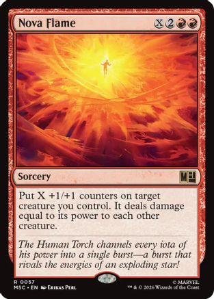 Image of Nova Flame (Surge Foil) (MSC-057) - Commander: Marvel Super Heroes Foil